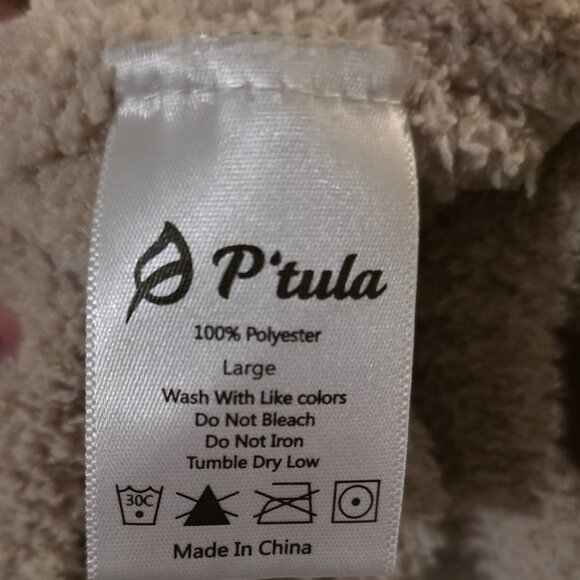 P'tula Beige Cropped Fuzzy and Soft Tank - Large - Picture 3 of 3